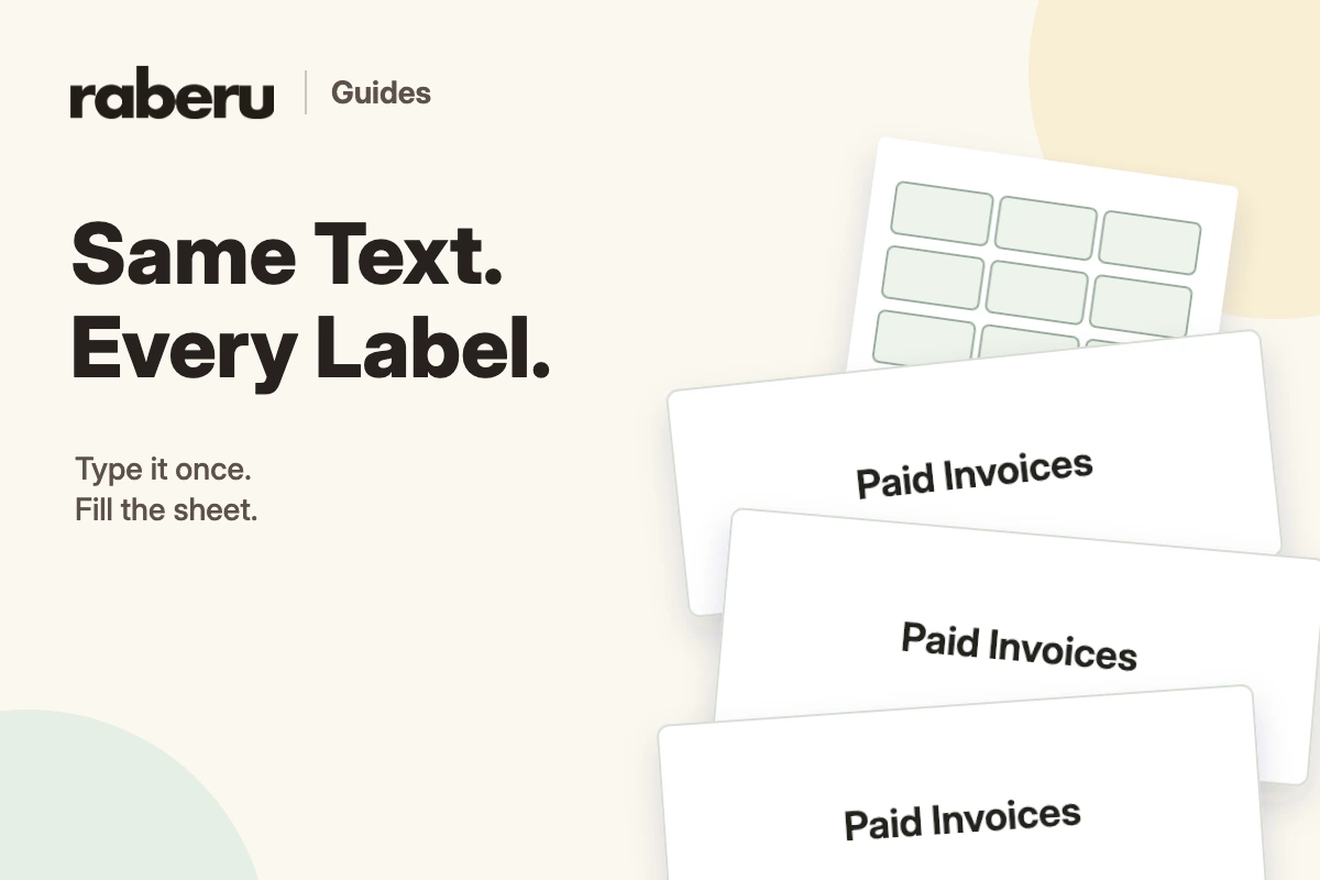 Same Text. Every Label: matching text labels.