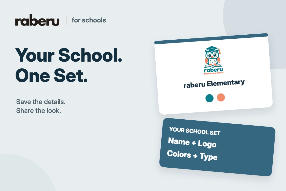 raberu for schools: the raberu Elementary owl, name, and colors saved together.