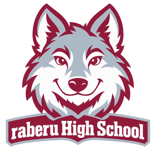 Fictional raberu High School wolf logo
