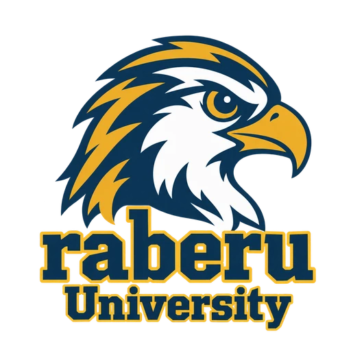 Fictional raberu University falcon logo